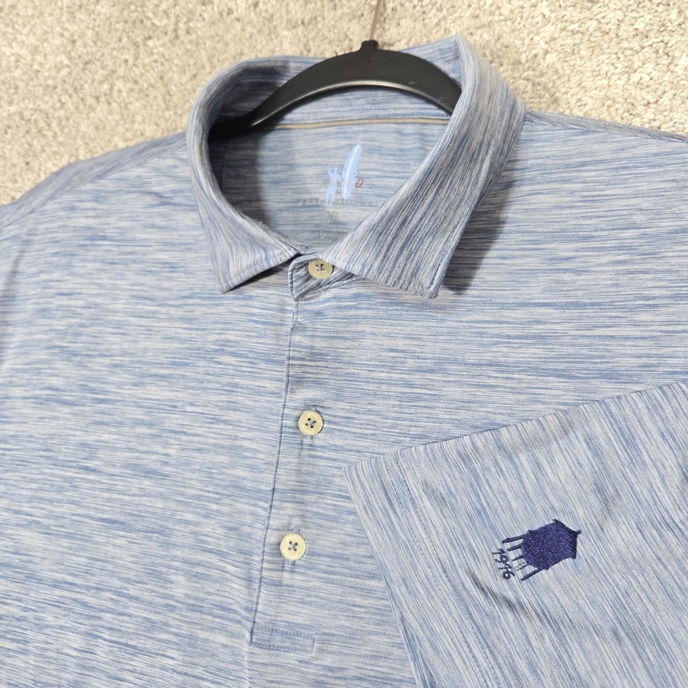 Johnnie-O Featherweight Golf Polo Shirt blue Huron Mens XL